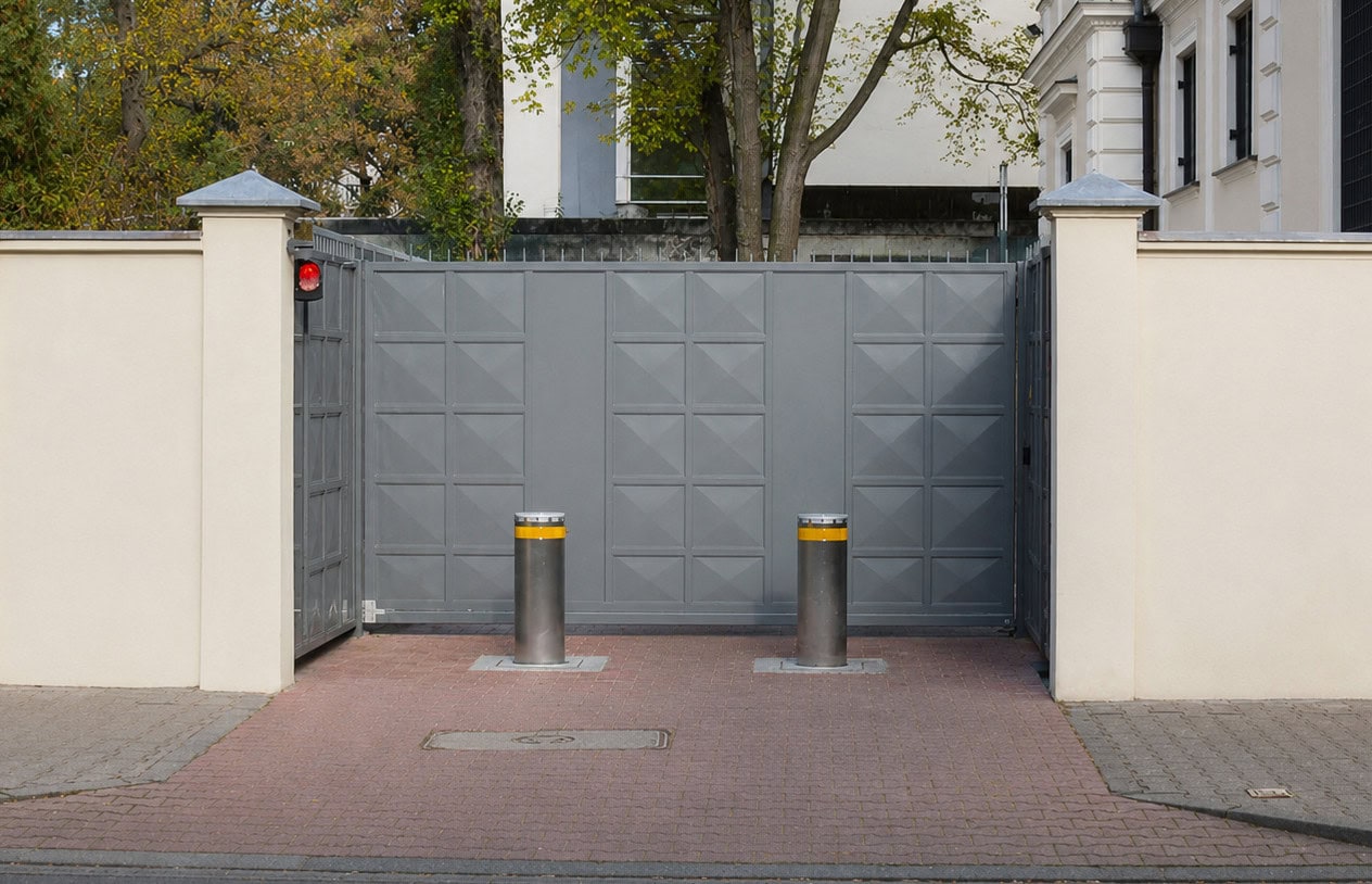 Electric gates and rising bollards